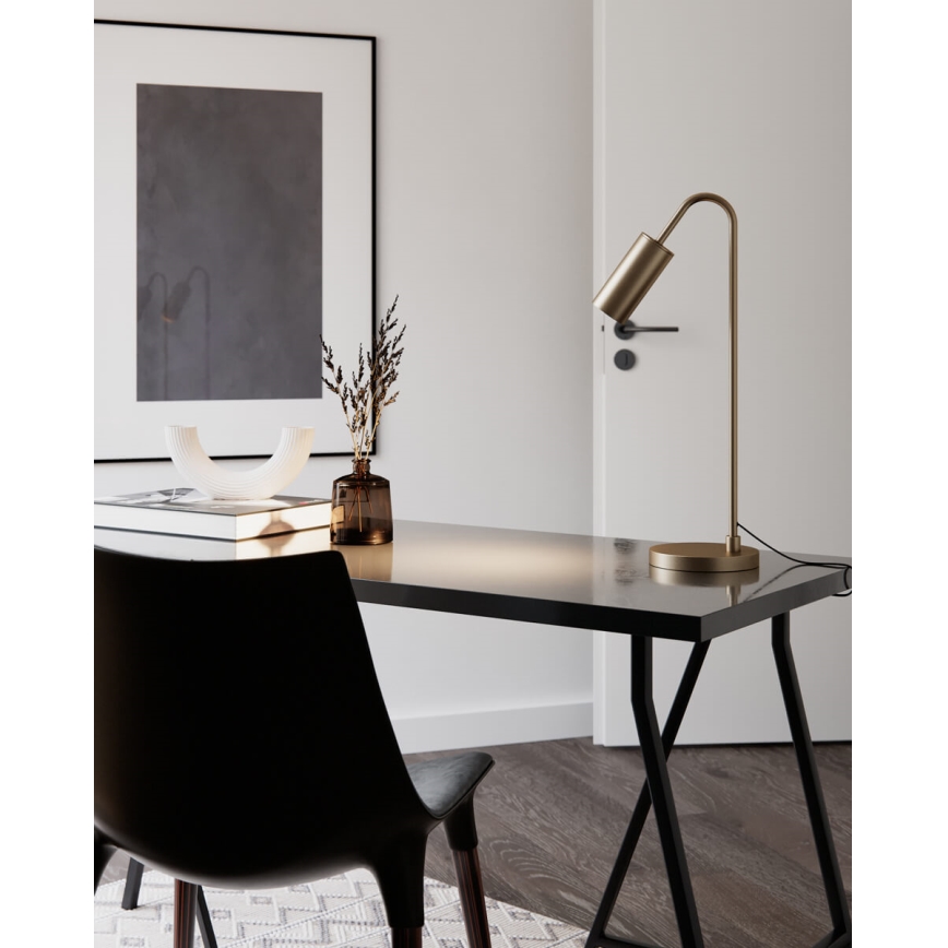 ByRydens - Настолна лампа CURVE 1xGU10/7W/230V златна