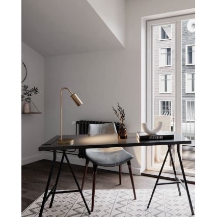 ByRydens - Настолна лампа CURVE 1xGU10/7W/230V златна