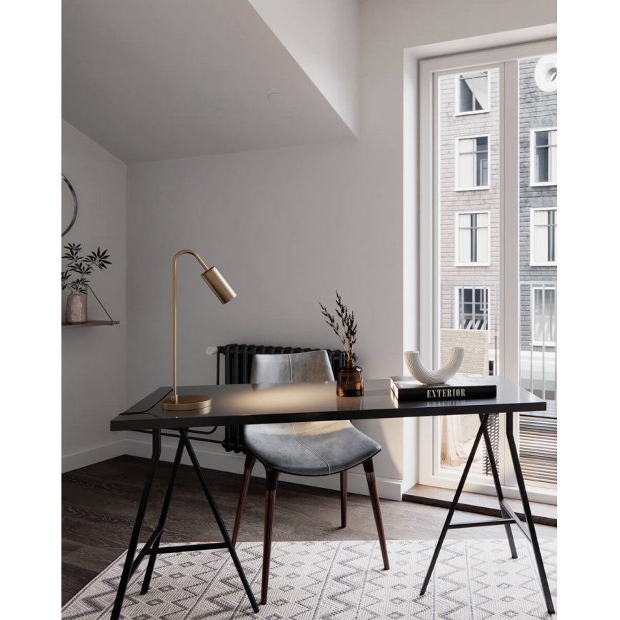 ByRydens - Настолна лампа CURVE 1xGU10/7W/230V златна