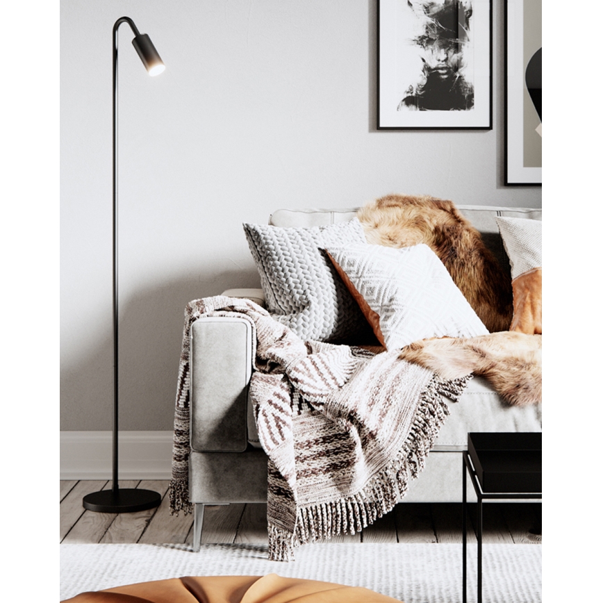 ByRydens - Подова лампа CURVE 1xGU10/7W/230V черна