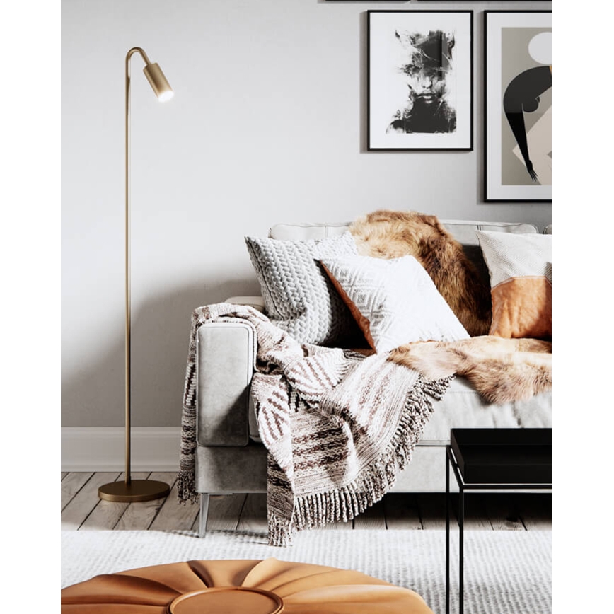 ByRydens - Подова лампа CURVE 1xGU10/7W/230V златна