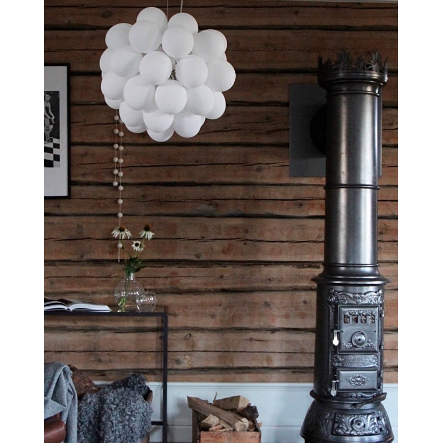 ByRydens - Пендел GROSS 8xG9/4W/230V бял Ø 50 см