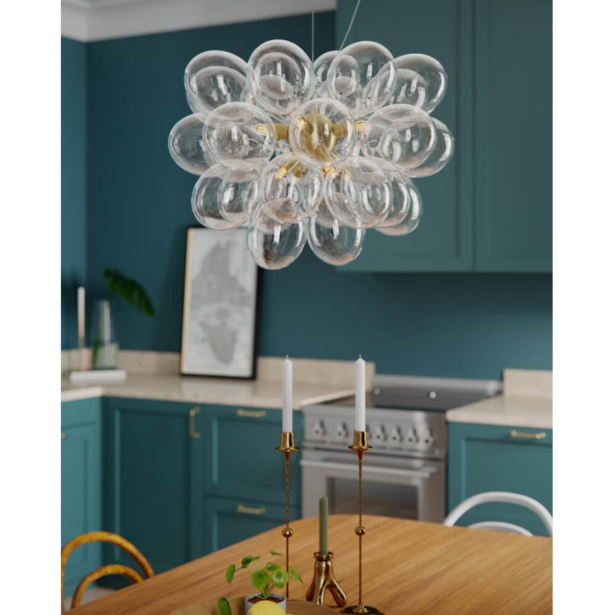 ByRydens - Полилей на кабел GROSS 8xG9/5W/230V прозрачен