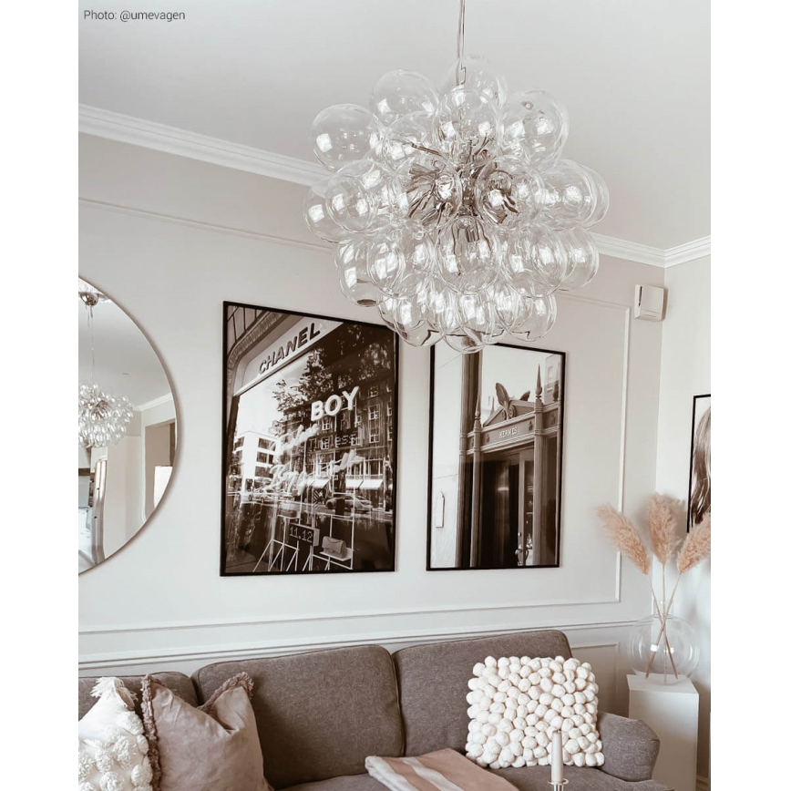 ByRydens - Пендел GROSS 8xG9/4W/230V прозрачен Ø 50 см