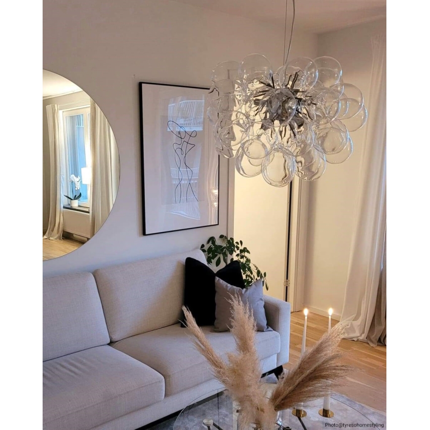 ByRydens - Пендел GROSS 8xG9/4W/230V прозрачен Ø 50 см