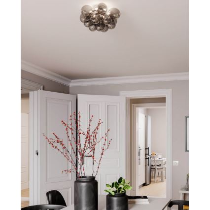 ByRydens - Плафон GRANDE 3xG9/4W/230V опушен/черен Ø 30 см