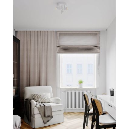 ByRydens - Спот CORRECT 3xGU10/7W/230V бял Ø 20 см