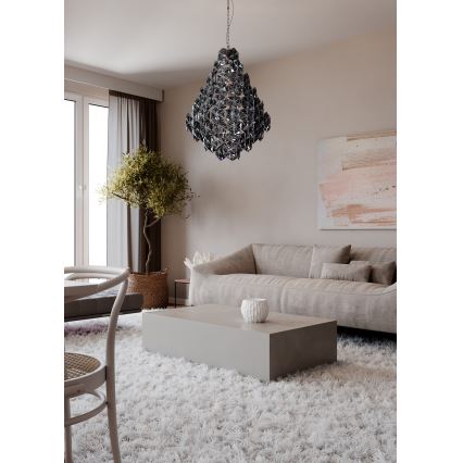 ByRydens - Пендел MONARQUE GRANDE 11xE14/5W/230V черен Ø 58 см