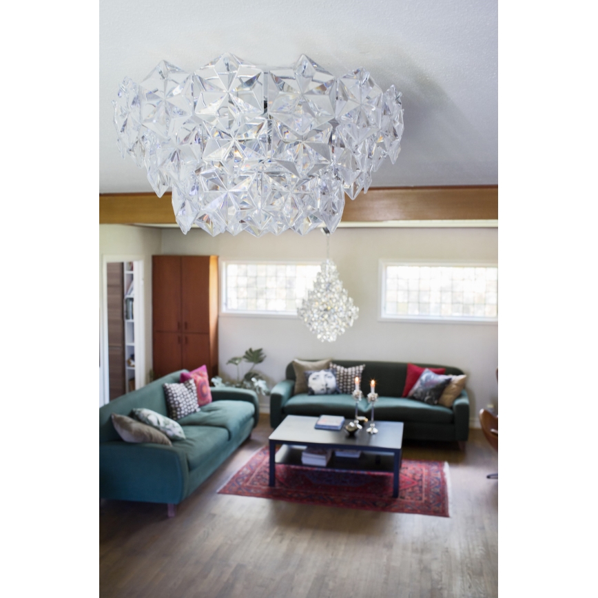 ByRydens - Плафон MONARQUE 3xE27/5W/230V прозрачен Ø 51 см