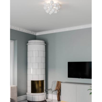 ByRydens - Плафон GROSS 6xG9/5W/230V бял Ø 50 см
