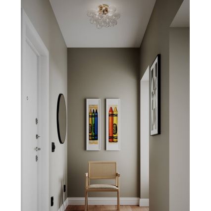 ByRydens - Таванно осветително тяло GROSS, 6 x G9, 5 W/230 V, прозрачно, Ø 50 см