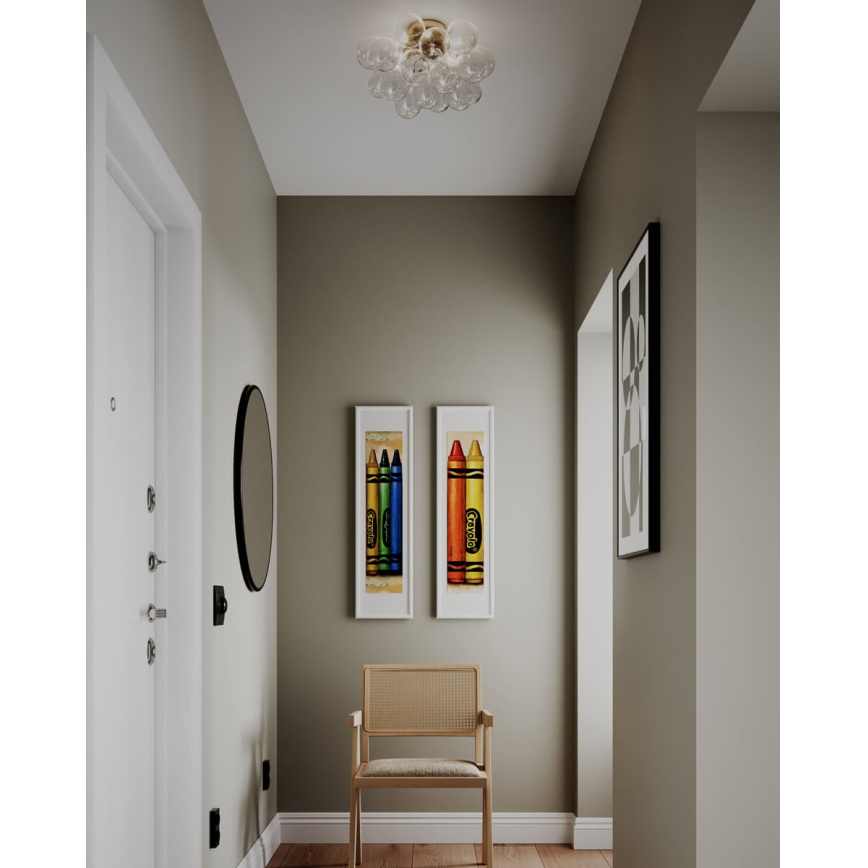 ByRydens - Таванно осветително тяло GROSS, 6 x G9, 5 W/230 V, прозрачно, Ø 50 см