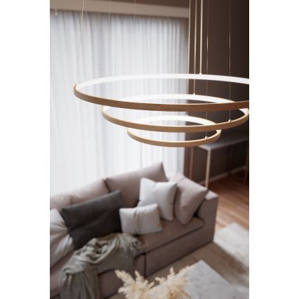 ByRydens - LED Пендел TRIONE LED/45W/230V кафяв Ø 80 см
