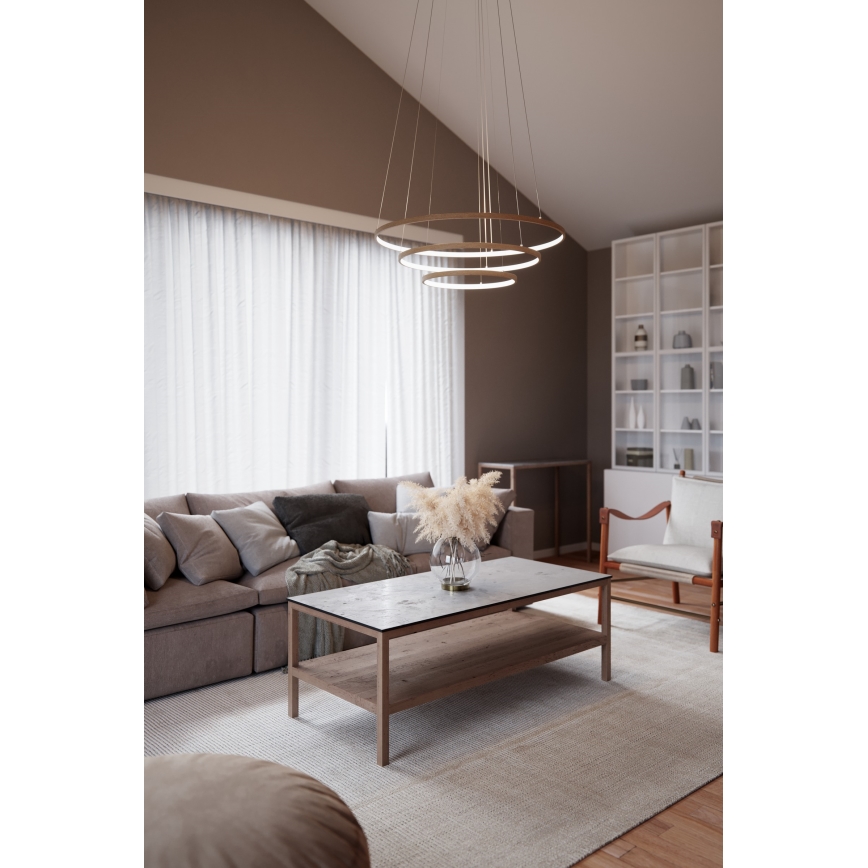 ByRydens - LED Пендел TRIONE LED/45W/230V кафяв Ø 80 см