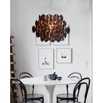 ByRydens - Полилей с верига MONARQUE MINI 3xE14/8W/230V черен