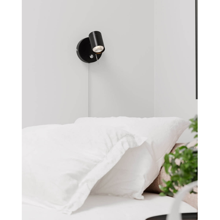 ByRydens - Димируем стенен спот CORRECT 1xGU10/7W/230V черен