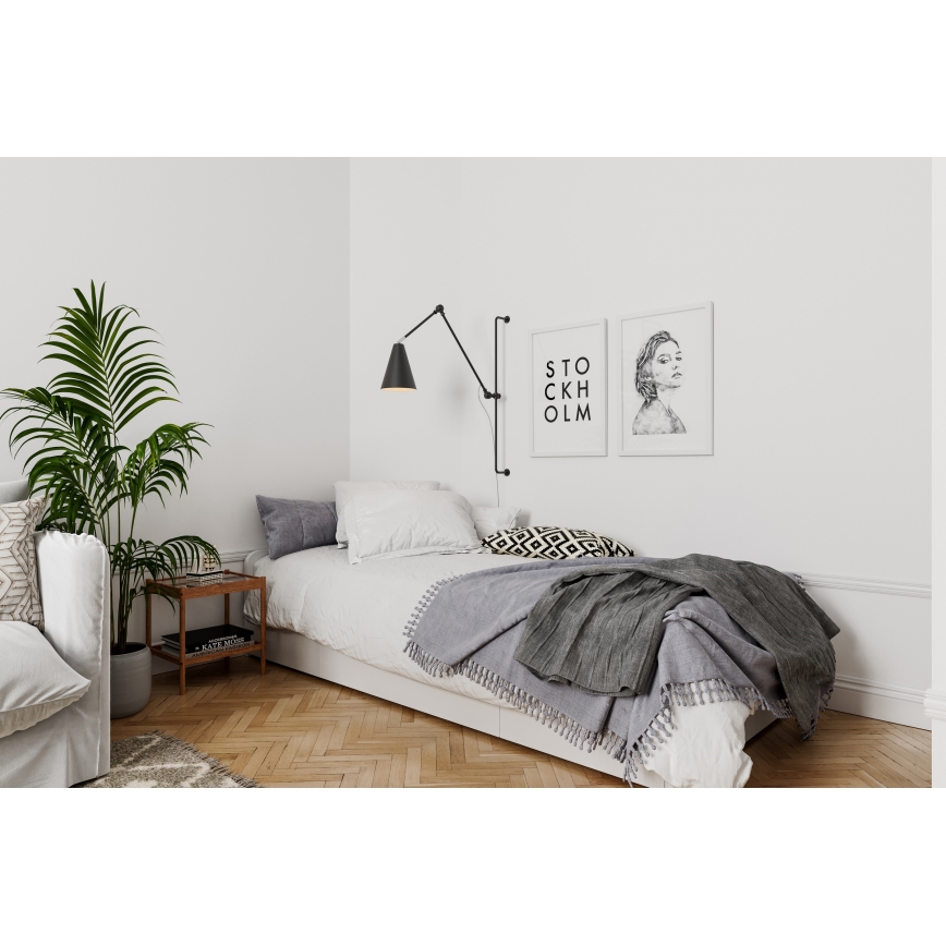 ByRydens - Аплик YUKON 1xE27/5W/230V черен