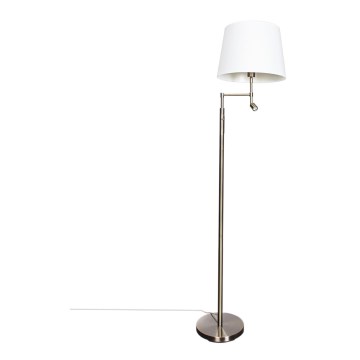 ByRydens - LED подова лампа ORLANDO 1xE27/5W/230V + LED/3W бял/бронзов пр. 36 см