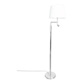 ByRydens - LED подова лампа ORLANDO 1xE27/5W/230V + LED/3W бяла/лъскав хром, Ø 36 см