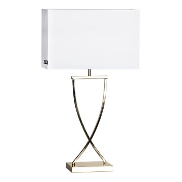 ByRydens - Настолна лампа OMEGA 1xE27/5W/230V бяла/месинг