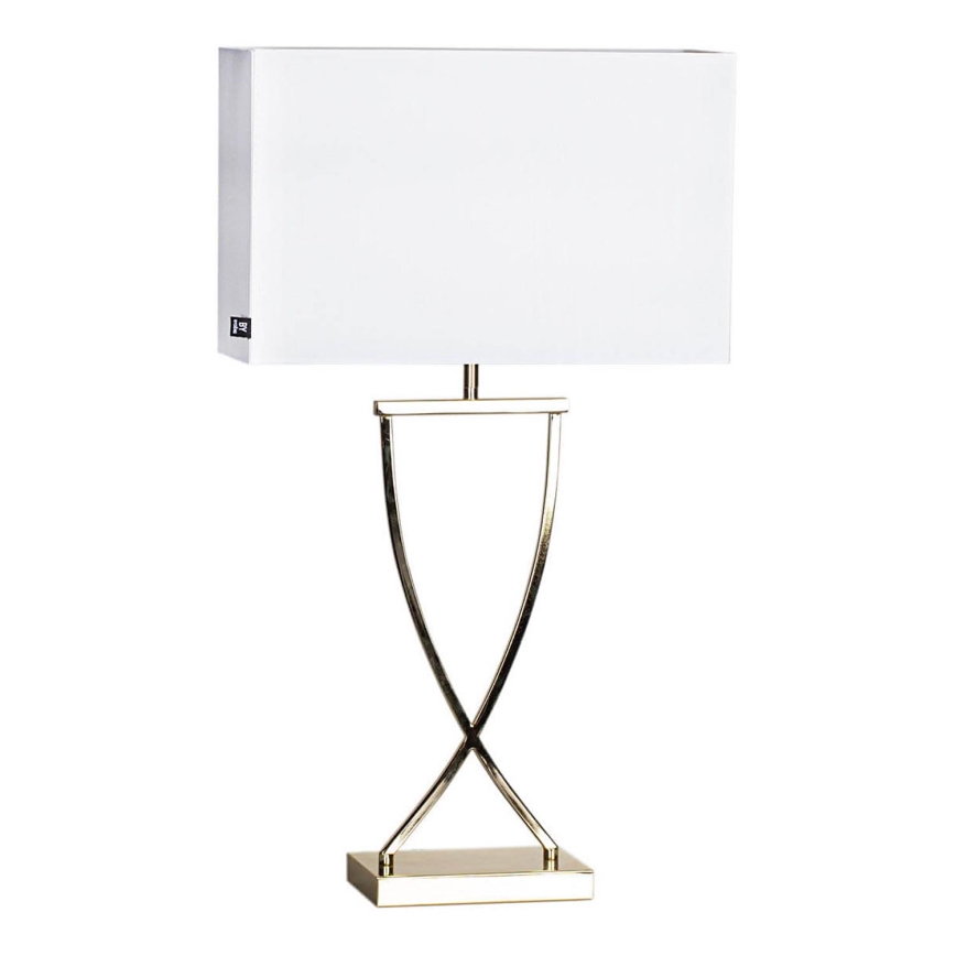 ByRydens - Настолна лампа OMEGA 1xE27/5W/230V бяла/месинг