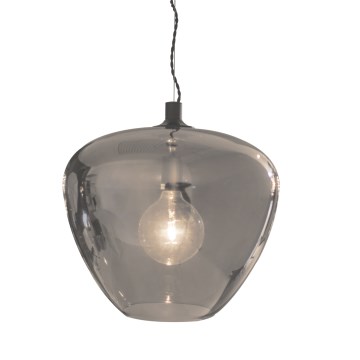 ByRydens - Пендел BELLISSIMO 1xE27/8W/230V опушен/черен Ø 40 см