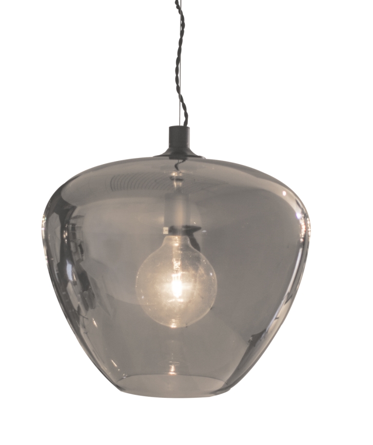 ByRydens - Пендел BELLISSIMO 1xE27/8W/230V опушен/черен Ø 40 см