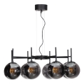 ByRydens - Пендел BOYLE 8xE27/5W/230V опушен/черен Ø 83 см