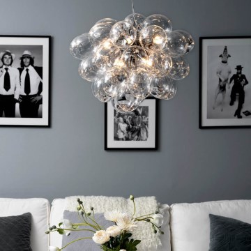 ByRydens - Пендел GROSS 8xG9/4W/230V прозрачен Ø 50 см