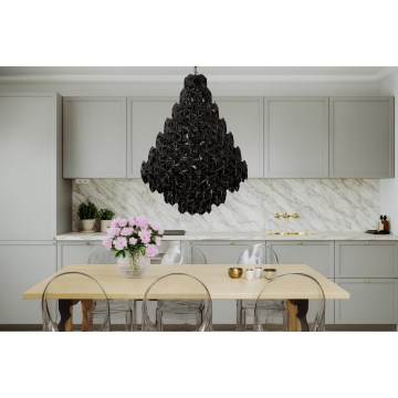 ByRydens - Пендел MONARQUE GRANDE 11xE14/5W/230V черен Ø 58 см