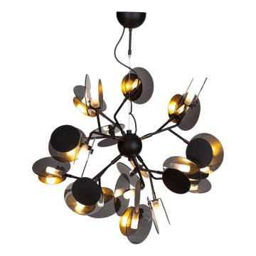 ByRydens - Пендел TURNO 18xG9/4W/230V златист/черен Ø 80 см