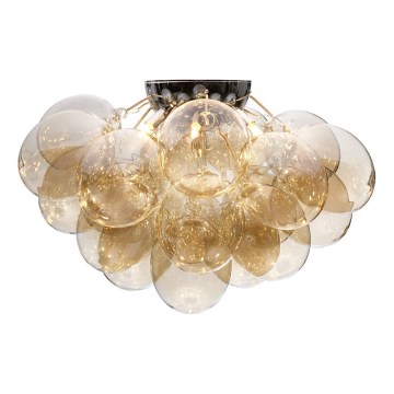 ByRydens - Плафон GROSS 6xG9/8W/230V димно/кафяво диаметър 70 см