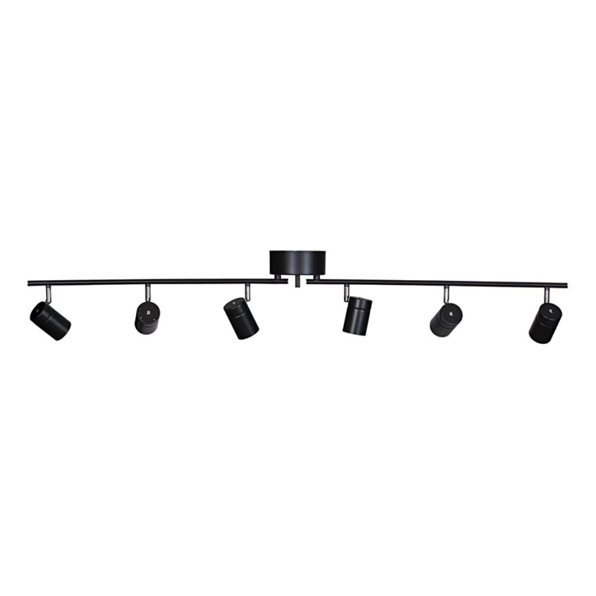 ByRydens - Спот CORRECT 6xGU10/7W/230V черен Ø 30 см