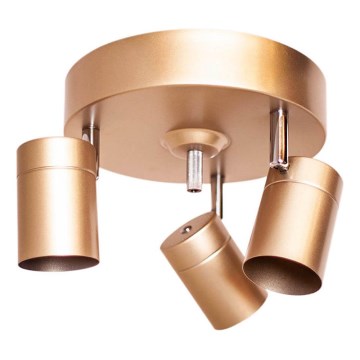 ByRydens - Точково осветително тяло CORRECT 3xGU10/7W/230V златисто, диаметър 20 см