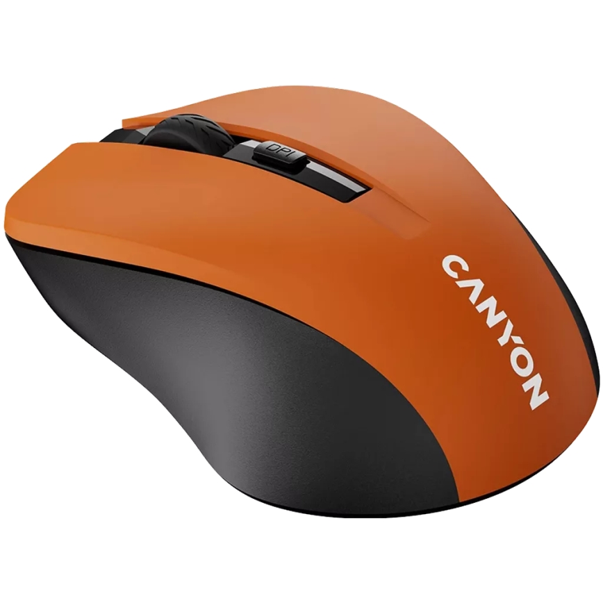 Canyon - Безжична мишка 800/1000/1200 DPI 2xAAA оранжева