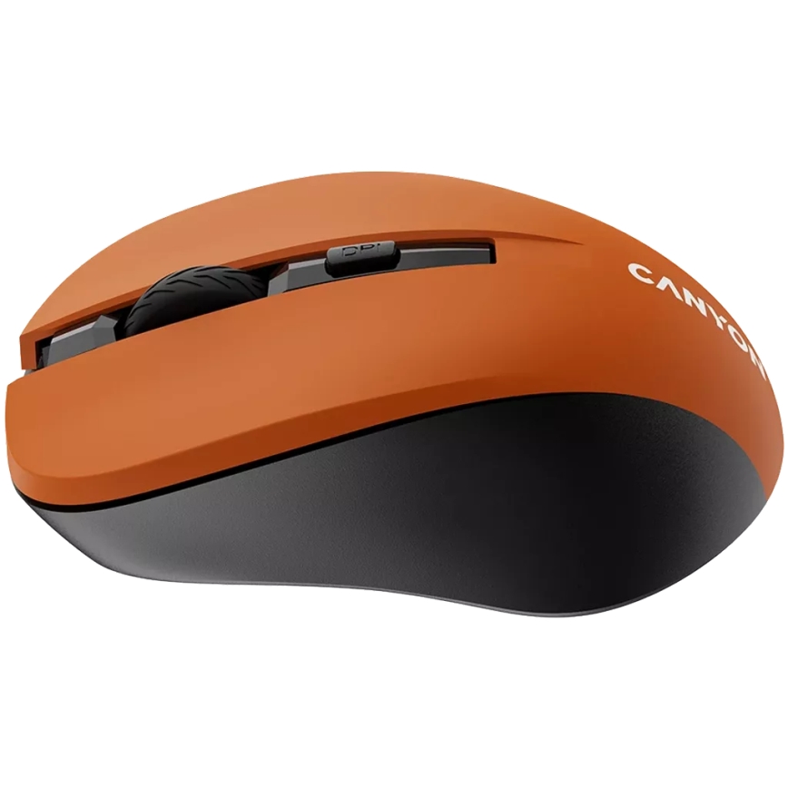 Canyon - Безжична мишка 800/1000/1200 DPI 2xAAA оранжева