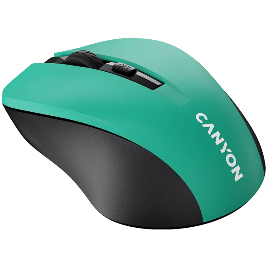 Canyon - Безжична мишка 800/1000/1200 DPI, 2xAAA, зелена