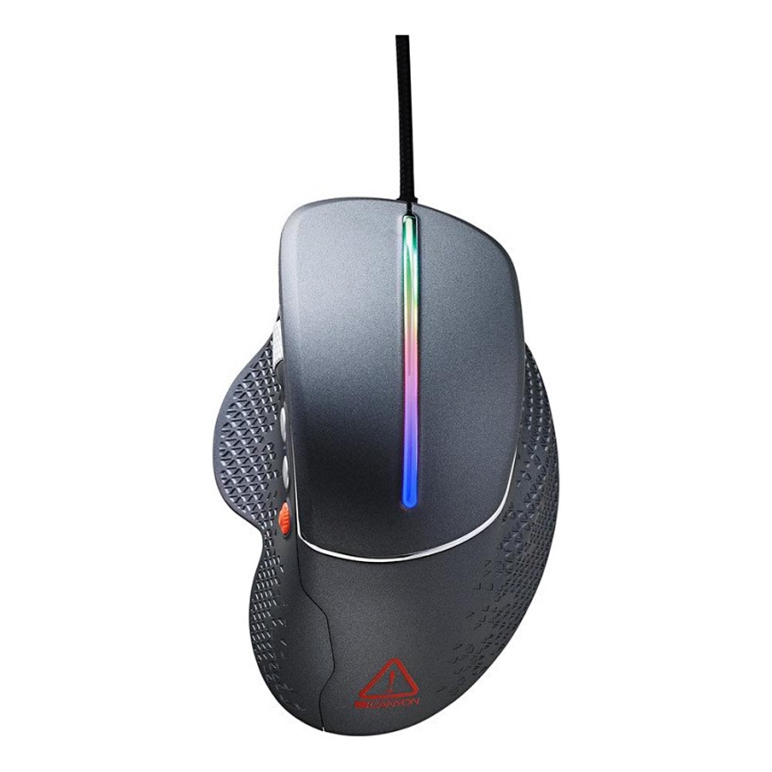Canyon - LED RGB Геймърска мишка 800/1600/2400/3200/4800/6400 DPI