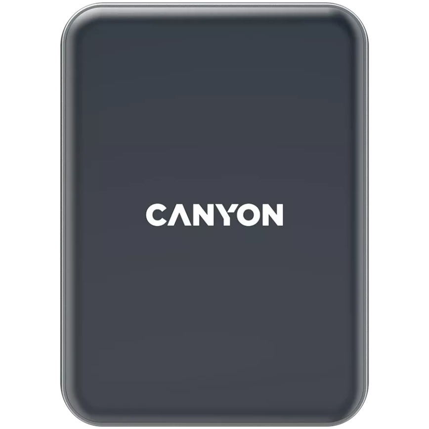 Canyon - Магнитен държач за телефон за кола с функция за безжично зареждане Qi 5V ъглов черен
