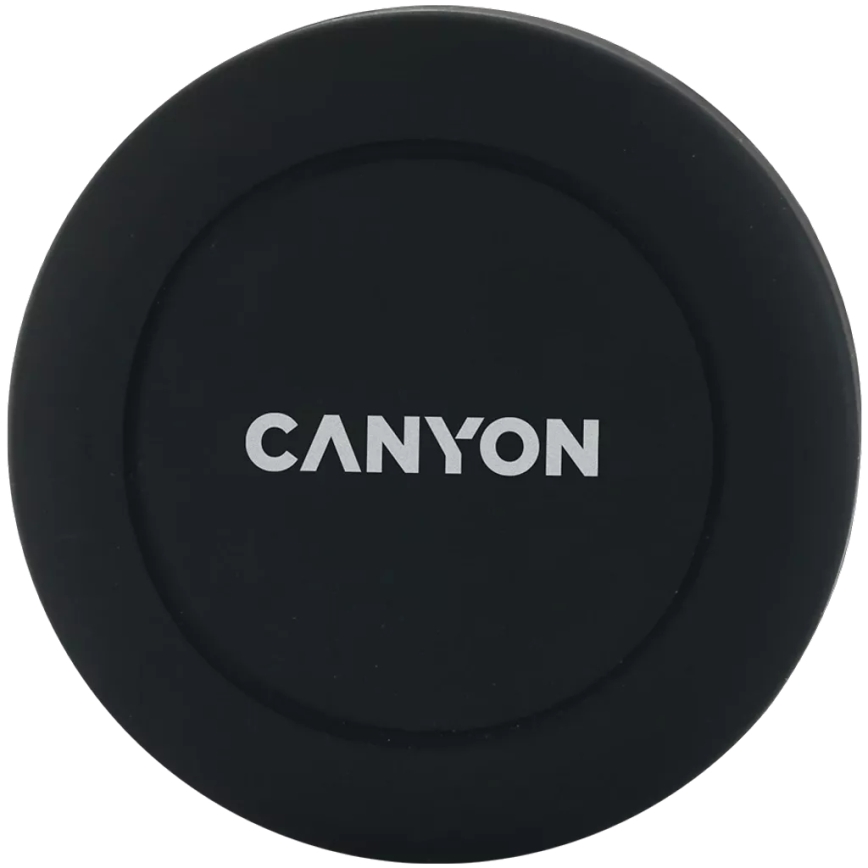 Canyon - Магнитна стойка за телефон за кола, кръгла, черна