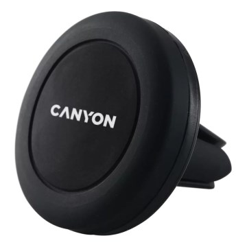 Canyon - Магнитна стойка за телефон за кола, кръгла, черна