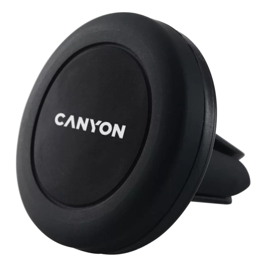 Canyon - Магнитна стойка за телефон за кола, кръгла, черна