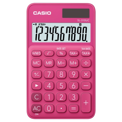 Casio - Джобен калкулатор 1xLR54 розов