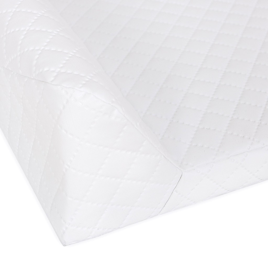 CebaBaby - Подложка за повиване с фиксирана дъска двустранна COMFORT 50x70 cм бяла