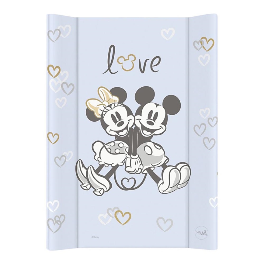CebaBaby - Подложка за повиване с фиксирана дъска двустранна DISNEY 50x70 см синя