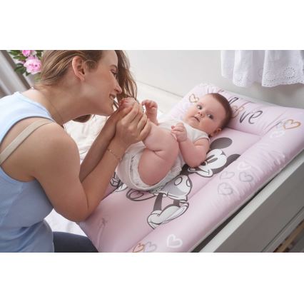 CebaBaby - Подложка за повиване триъгълна DISNEY 50x70 см розова