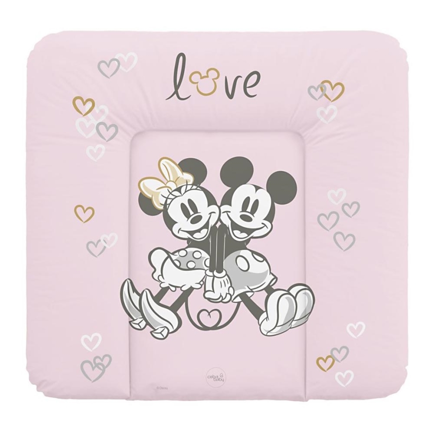 CebaBaby - Подложка за повиване триъгълна DISNEY 75x72 см розова