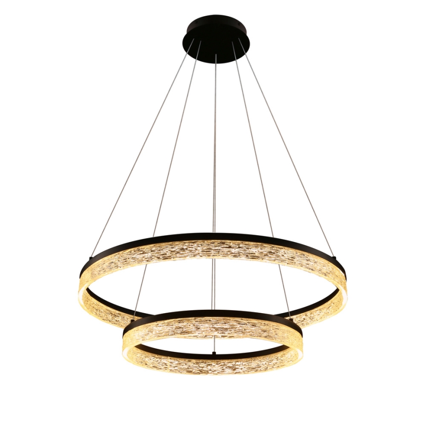 Чер Black FROZI LED/38W/230V, 60 см диоден лустър с въже