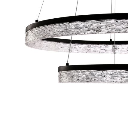 Чер Black FROZI LED/38W/230V, 60 см диоден лустър с въже