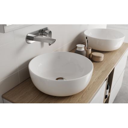 Cersanit K116-047-ECO - Мивка за плот MODUO Ø 35 см керамика/бял гланц